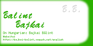 balint bajkai business card